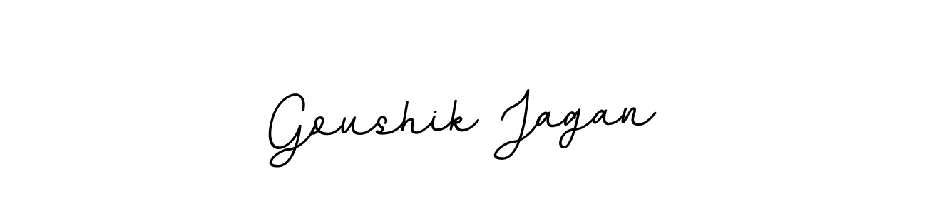 Goushik Jagan stylish signature style. Best Handwritten Sign (BallpointsItalic-DORy9) for my name. Handwritten Signature Collection Ideas for my name Goushik Jagan. Goushik Jagan signature style 11 images and pictures png