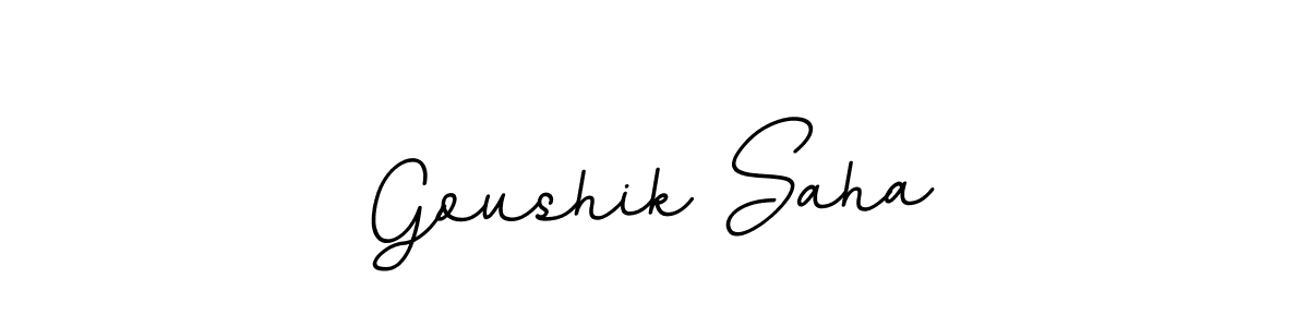 BallpointsItalic-DORy9 is a professional signature style that is perfect for those who want to add a touch of class to their signature. It is also a great choice for those who want to make their signature more unique. Get Goushik Saha name to fancy signature for free. Goushik Saha signature style 11 images and pictures png