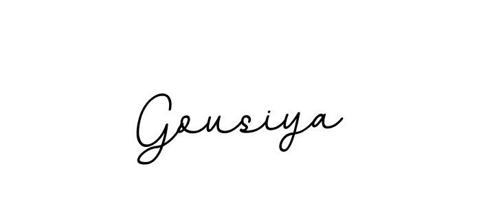 Gousiya stylish signature style. Best Handwritten Sign (BallpointsItalic-DORy9) for my name. Handwritten Signature Collection Ideas for my name Gousiya. Gousiya signature style 11 images and pictures png