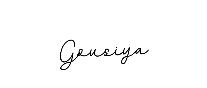 Gousiya stylish signature style. Best Handwritten Sign (BallpointsItalic-DORy9) for my name. Handwritten Signature Collection Ideas for my name Gousiya. Gousiya signature style 11 images and pictures png