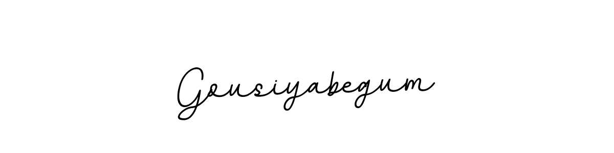 How to make Gousiyabegum name signature. Use BallpointsItalic-DORy9 style for creating short signs online. This is the latest handwritten sign. Gousiyabegum signature style 11 images and pictures png