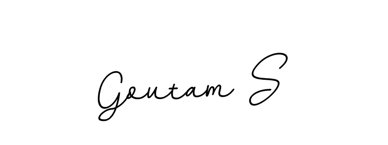 Design your own signature with our free online signature maker. With this signature software, you can create a handwritten (BallpointsItalic-DORy9) signature for name Goutam S. Goutam S signature style 11 images and pictures png