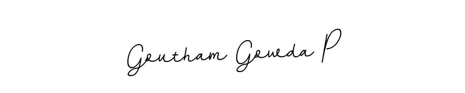Here are the top 10 professional signature styles for the name Goutham Gowda P. These are the best autograph styles you can use for your name. Goutham Gowda P signature style 11 images and pictures png