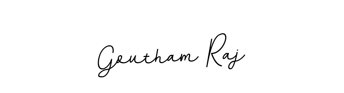 You should practise on your own different ways (BallpointsItalic-DORy9) to write your name (Goutham Raj) in signature. don't let someone else do it for you. Goutham Raj signature style 11 images and pictures png