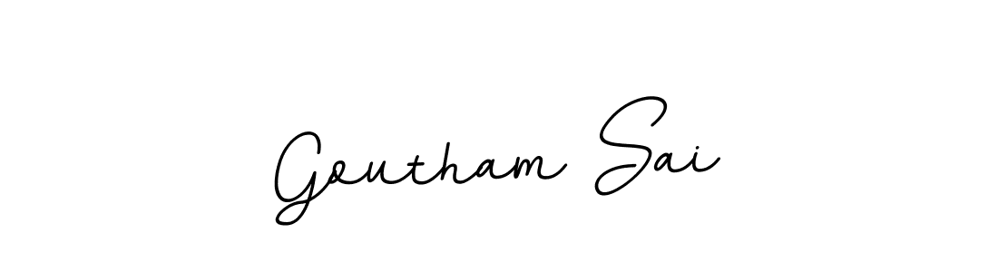 Create a beautiful signature design for name Goutham Sai. With this signature (BallpointsItalic-DORy9) fonts, you can make a handwritten signature for free. Goutham Sai signature style 11 images and pictures png