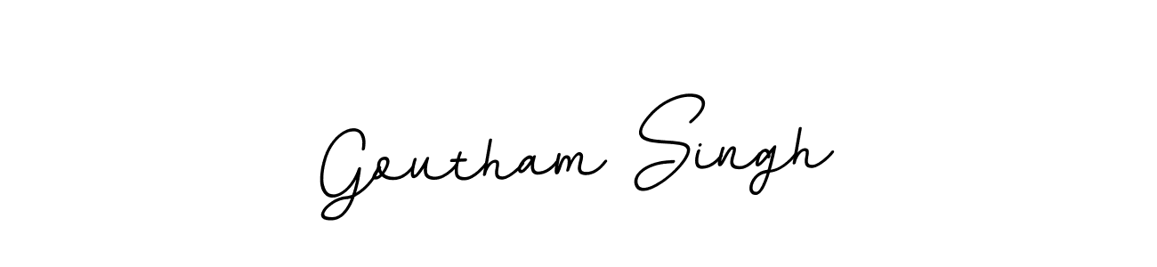 Design your own signature with our free online signature maker. With this signature software, you can create a handwritten (BallpointsItalic-DORy9) signature for name Goutham Singh. Goutham Singh signature style 11 images and pictures png