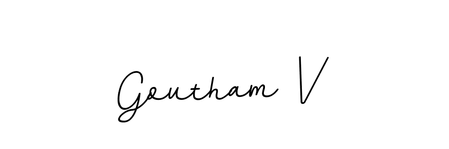 Similarly BallpointsItalic-DORy9 is the best handwritten signature design. Signature creator online .You can use it as an online autograph creator for name Goutham V. Goutham V signature style 11 images and pictures png