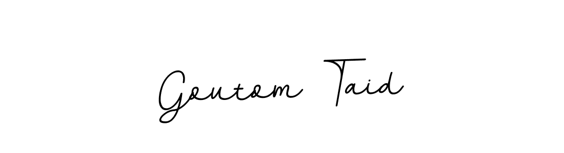 Goutom Taid stylish signature style. Best Handwritten Sign (BallpointsItalic-DORy9) for my name. Handwritten Signature Collection Ideas for my name Goutom Taid. Goutom Taid signature style 11 images and pictures png