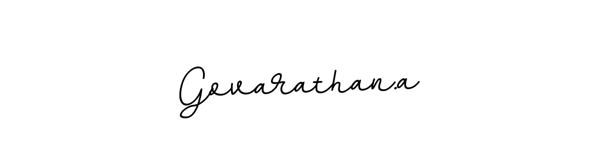 Design your own signature with our free online signature maker. With this signature software, you can create a handwritten (BallpointsItalic-DORy9) signature for name Govarathan.a. Govarathan.a signature style 11 images and pictures png