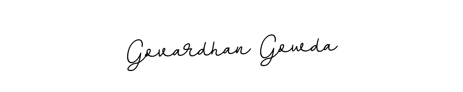 Use a signature maker to create a handwritten signature online. With this signature software, you can design (BallpointsItalic-DORy9) your own signature for name Govardhan Gowda. Govardhan Gowda signature style 11 images and pictures png