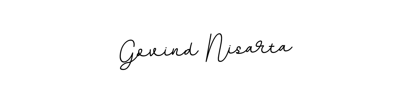 Govind Nisarta stylish signature style. Best Handwritten Sign (BallpointsItalic-DORy9) for my name. Handwritten Signature Collection Ideas for my name Govind Nisarta. Govind Nisarta signature style 11 images and pictures png