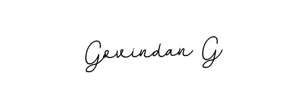 Use a signature maker to create a handwritten signature online. With this signature software, you can design (BallpointsItalic-DORy9) your own signature for name Govindan G. Govindan G signature style 11 images and pictures png