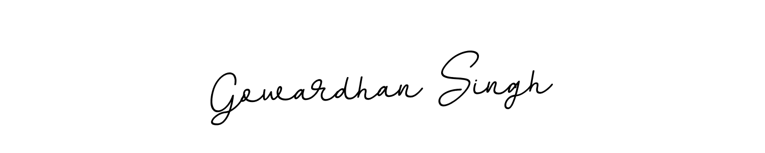 Make a beautiful signature design for name Gowardhan Singh. With this signature (BallpointsItalic-DORy9) style, you can create a handwritten signature for free. Gowardhan Singh signature style 11 images and pictures png