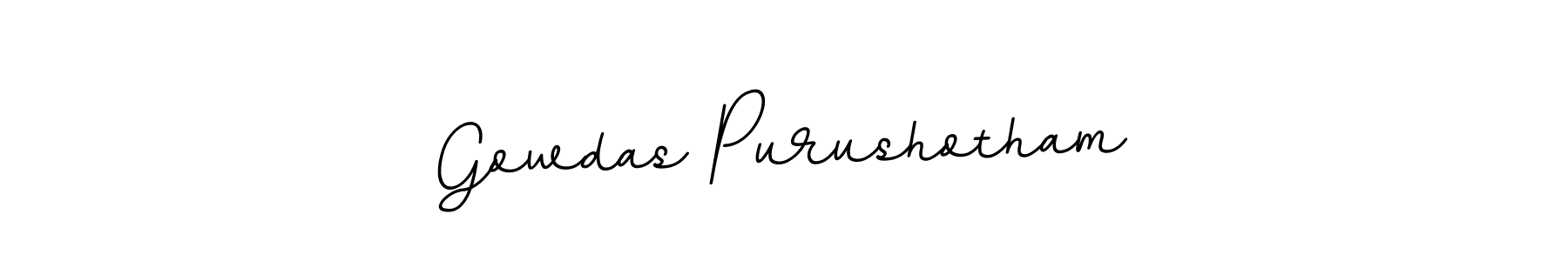 Create a beautiful signature design for name Gowdas Purushotham. With this signature (BallpointsItalic-DORy9) fonts, you can make a handwritten signature for free. Gowdas Purushotham signature style 11 images and pictures png