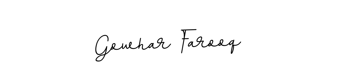 if you are searching for the best signature style for your name Gowhar Farooq. so please give up your signature search. here we have designed multiple signature styles  using BallpointsItalic-DORy9. Gowhar Farooq signature style 11 images and pictures png