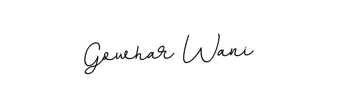 This is the best signature style for the Gowhar Wani name. Also you like these signature font (BallpointsItalic-DORy9). Mix name signature. Gowhar Wani signature style 11 images and pictures png