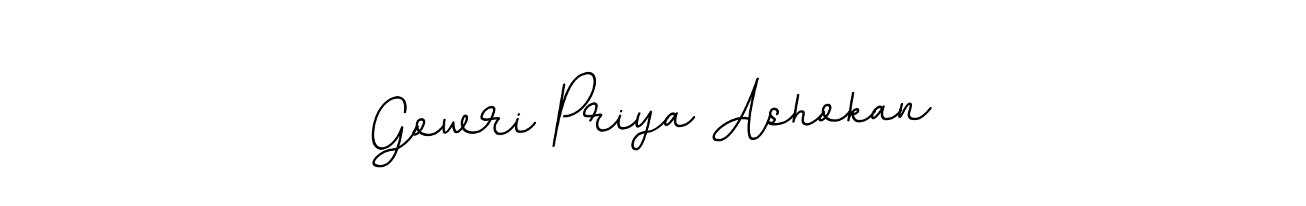 Make a beautiful signature design for name Gowri Priya Ashokan. With this signature (BallpointsItalic-DORy9) style, you can create a handwritten signature for free. Gowri Priya Ashokan signature style 11 images and pictures png