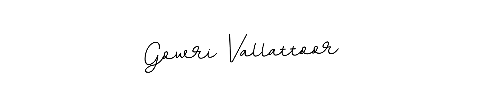 Gowri Vallattoor stylish signature style. Best Handwritten Sign (BallpointsItalic-DORy9) for my name. Handwritten Signature Collection Ideas for my name Gowri Vallattoor. Gowri Vallattoor signature style 11 images and pictures png