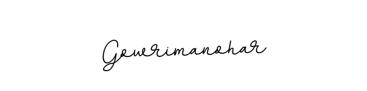 Create a beautiful signature design for name Gowrimanohar. With this signature (BallpointsItalic-DORy9) fonts, you can make a handwritten signature for free. Gowrimanohar signature style 11 images and pictures png