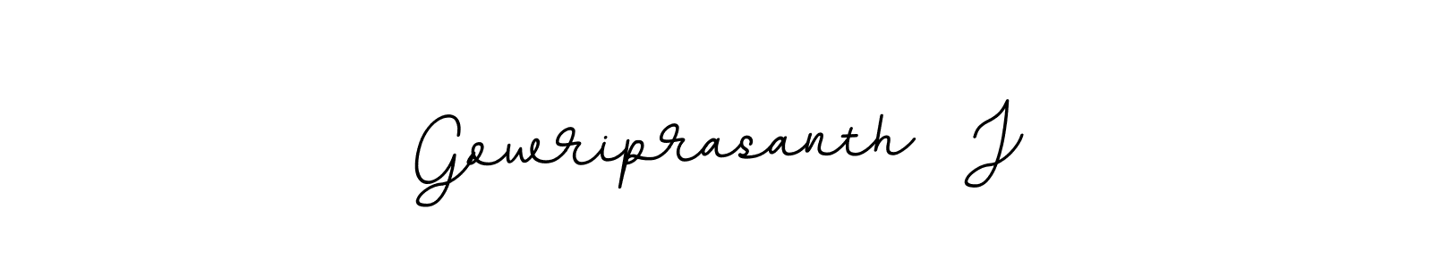 You should practise on your own different ways (BallpointsItalic-DORy9) to write your name (Gowriprasanth  J) in signature. don't let someone else do it for you. Gowriprasanth  J signature style 11 images and pictures png