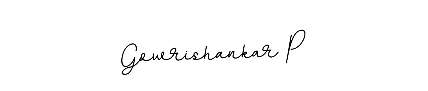 Use a signature maker to create a handwritten signature online. With this signature software, you can design (BallpointsItalic-DORy9) your own signature for name Gowrishankar P. Gowrishankar P signature style 11 images and pictures png