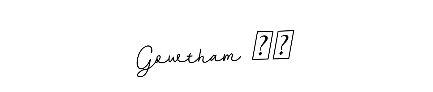 Make a beautiful signature design for name Gowtham ❤️. Use this online signature maker to create a handwritten signature for free. Gowtham ❤️ signature style 11 images and pictures png