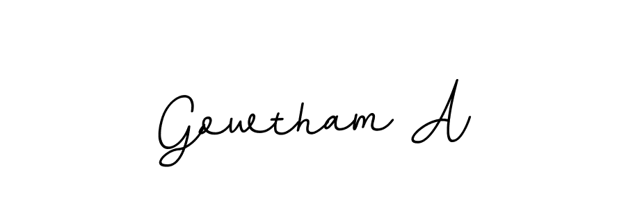 if you are searching for the best signature style for your name Gowtham A. so please give up your signature search. here we have designed multiple signature styles  using BallpointsItalic-DORy9. Gowtham A signature style 11 images and pictures png