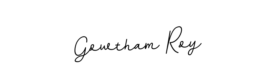Design your own signature with our free online signature maker. With this signature software, you can create a handwritten (BallpointsItalic-DORy9) signature for name Gowtham Roy. Gowtham Roy signature style 11 images and pictures png