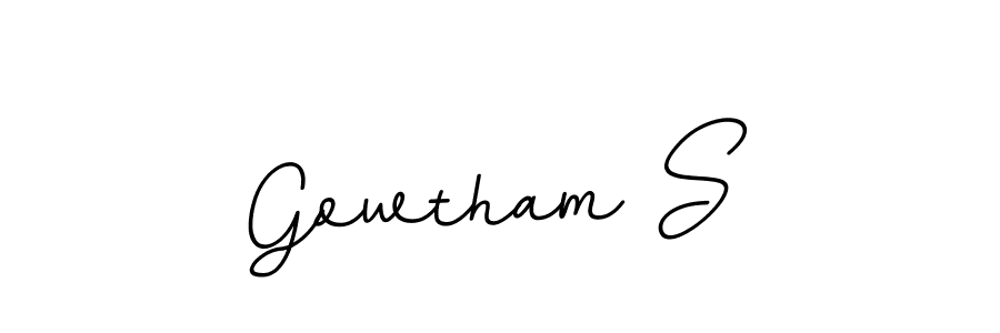 Create a beautiful signature design for name Gowtham S. With this signature (BallpointsItalic-DORy9) fonts, you can make a handwritten signature for free. Gowtham S signature style 11 images and pictures png