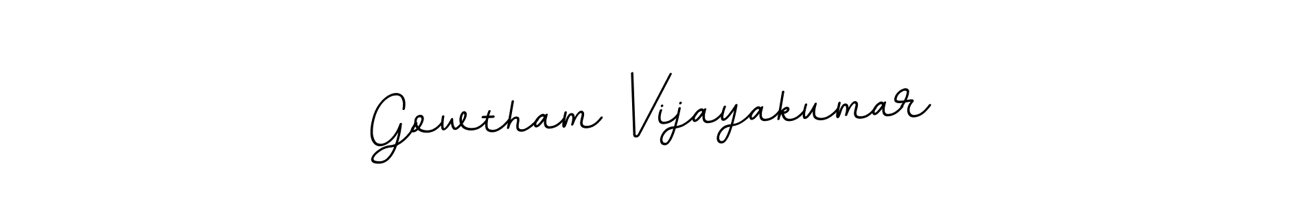 Make a beautiful signature design for name Gowtham Vijayakumar. With this signature (BallpointsItalic-DORy9) style, you can create a handwritten signature for free. Gowtham Vijayakumar signature style 11 images and pictures png