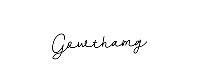 Gowthamg stylish signature style. Best Handwritten Sign (BallpointsItalic-DORy9) for my name. Handwritten Signature Collection Ideas for my name Gowthamg. Gowthamg signature style 11 images and pictures png