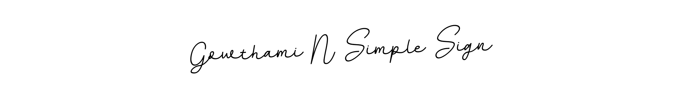 Also we have Gowthami N Simple Sign name is the best signature style. Create professional handwritten signature collection using BallpointsItalic-DORy9 autograph style. Gowthami N Simple Sign signature style 11 images and pictures png