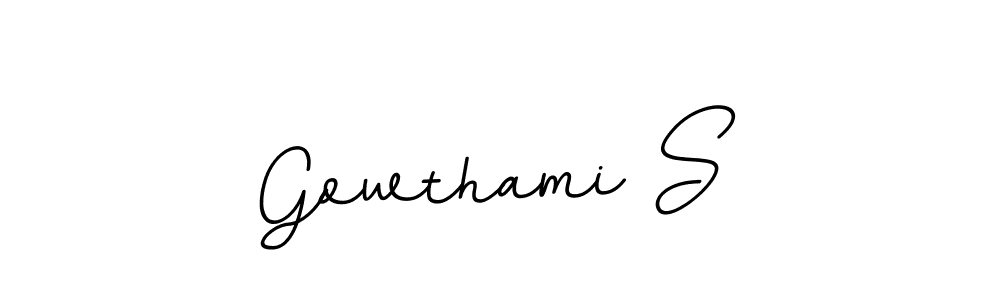 This is the best signature style for the Gowthami S name. Also you like these signature font (BallpointsItalic-DORy9). Mix name signature. Gowthami S signature style 11 images and pictures png