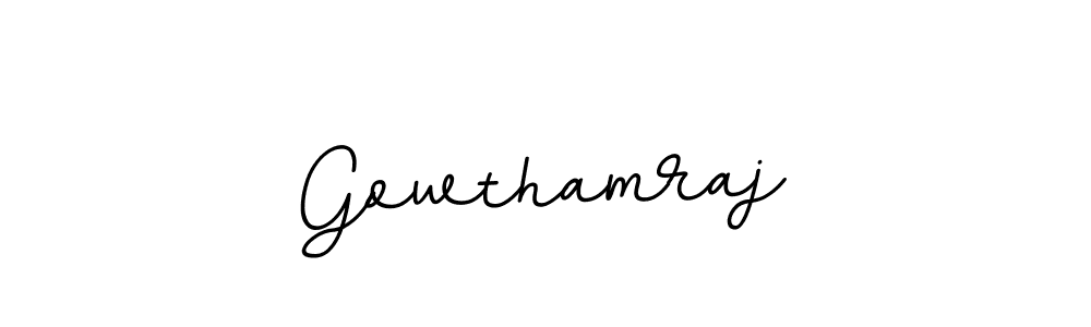 It looks lik you need a new signature style for name Gowthamraj. Design unique handwritten (BallpointsItalic-DORy9) signature with our free signature maker in just a few clicks. Gowthamraj signature style 11 images and pictures png