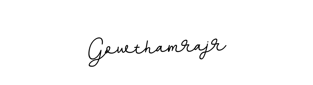 Make a beautiful signature design for name Gowthamrajr. With this signature (BallpointsItalic-DORy9) style, you can create a handwritten signature for free. Gowthamrajr signature style 11 images and pictures png