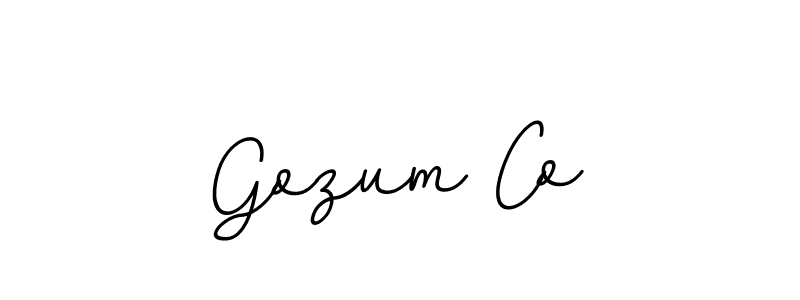 How to make Gozum Co name signature. Use BallpointsItalic-DORy9 style for creating short signs online. This is the latest handwritten sign. Gozum Co signature style 11 images and pictures png