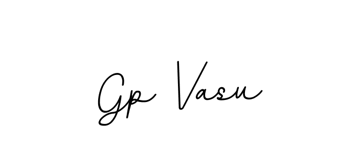 How to make Gp Vasu name signature. Use BallpointsItalic-DORy9 style for creating short signs online. This is the latest handwritten sign. Gp Vasu signature style 11 images and pictures png