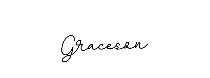 if you are searching for the best signature style for your name Graceson. so please give up your signature search. here we have designed multiple signature styles  using BallpointsItalic-DORy9. Graceson signature style 11 images and pictures png