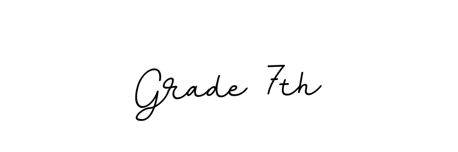 Use a signature maker to create a handwritten signature online. With this signature software, you can design (BallpointsItalic-DORy9) your own signature for name Grade 7th. Grade 7th signature style 11 images and pictures png