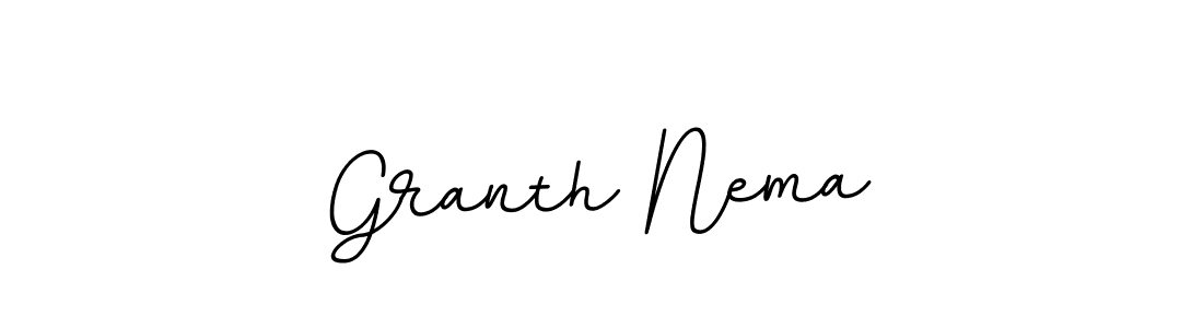 Use a signature maker to create a handwritten signature online. With this signature software, you can design (BallpointsItalic-DORy9) your own signature for name Granth Nema. Granth Nema signature style 11 images and pictures png