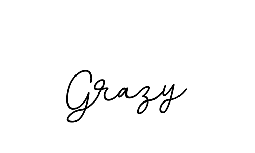 How to make Grazy name signature. Use BallpointsItalic-DORy9 style for creating short signs online. This is the latest handwritten sign. Grazy signature style 11 images and pictures png