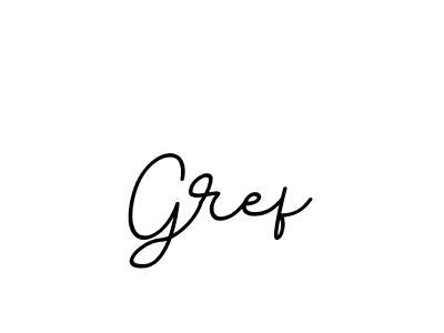 You should practise on your own different ways (BallpointsItalic-DORy9) to write your name (Gref) in signature. don't let someone else do it for you. Gref signature style 11 images and pictures png