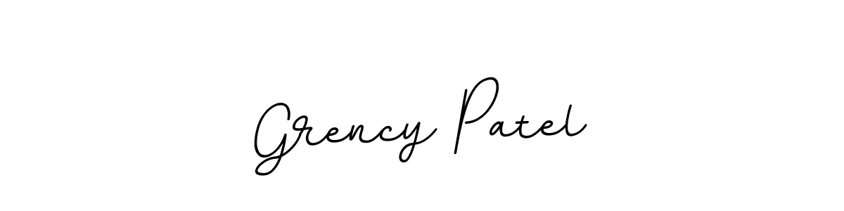 Design your own signature with our free online signature maker. With this signature software, you can create a handwritten (BallpointsItalic-DORy9) signature for name Grency Patel. Grency Patel signature style 11 images and pictures png