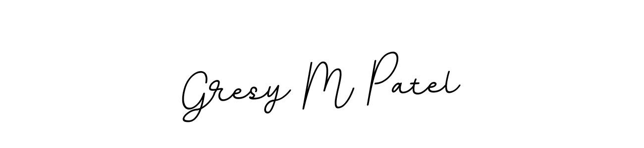 Use a signature maker to create a handwritten signature online. With this signature software, you can design (BallpointsItalic-DORy9) your own signature for name Gresy M Patel. Gresy M Patel signature style 11 images and pictures png