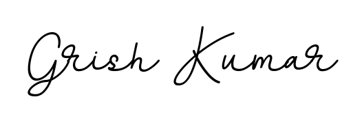 Generate high-definition signature styles for Grish Kumar. The BallpointsItalic-DORy9 typeface ensures crisp legibility and sophisticated design. Grish Kumar signature style 11 images and pictures png