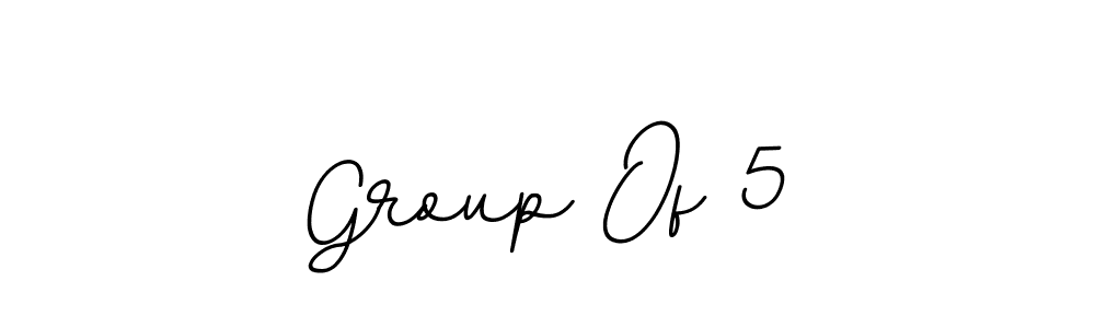 This is the best signature style for the Group Of 5 name. Also you like these signature font (BallpointsItalic-DORy9). Mix name signature. Group Of 5 signature style 11 images and pictures png