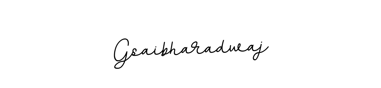 This is the best signature style for the Gsaibharadwaj name. Also you like these signature font (BallpointsItalic-DORy9). Mix name signature. Gsaibharadwaj signature style 11 images and pictures png
