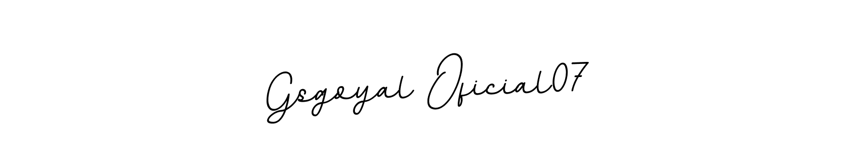 Also You can easily find your signature by using the search form. We will create Gsgoyal Oficial07 name handwritten signature images for you free of cost using BallpointsItalic-DORy9 sign style. Gsgoyal Oficial07 signature style 11 images and pictures png