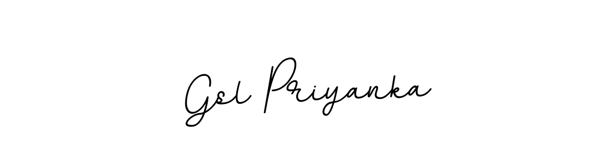 Create a beautiful signature design for name Gsl Priyanka. With this signature (BallpointsItalic-DORy9) fonts, you can make a handwritten signature for free. Gsl Priyanka signature style 11 images and pictures png