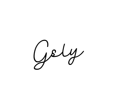The best way (BallpointsItalic-DORy9) to make a short signature is to pick only two or three words in your name. The name Gsly include a total of six letters. For converting this name. Gsly signature style 11 images and pictures png